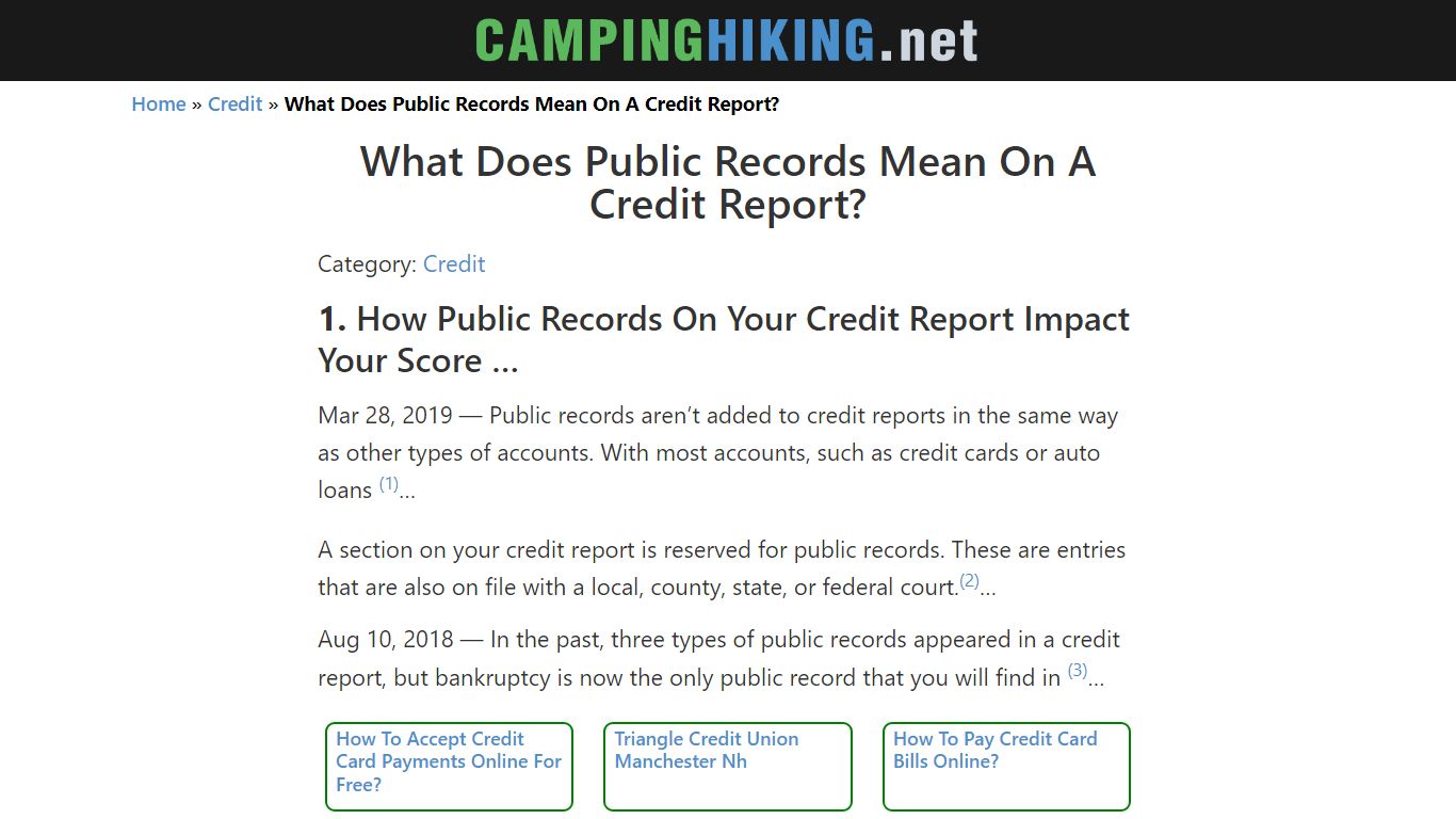 What Does Public Records Mean On A Credit Report? - CampingHiking.net