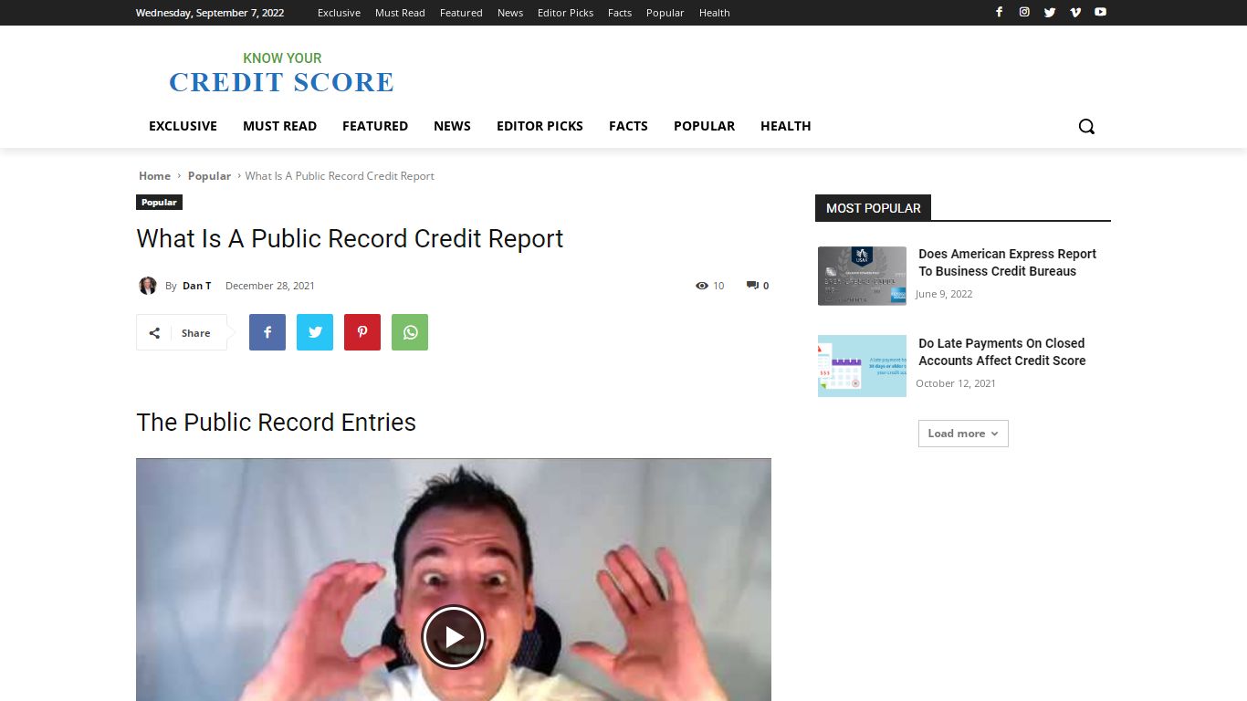What Is A Public Record Credit Report - KnowYourCreditScore.net
